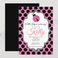 Lady Bug Baby Shower Invitation
