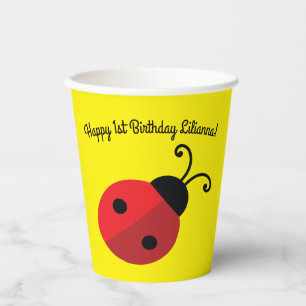 Lady Bug Birthday Party Paper Cups