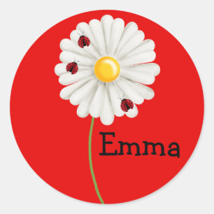 Lady Bug Birthday Stickers