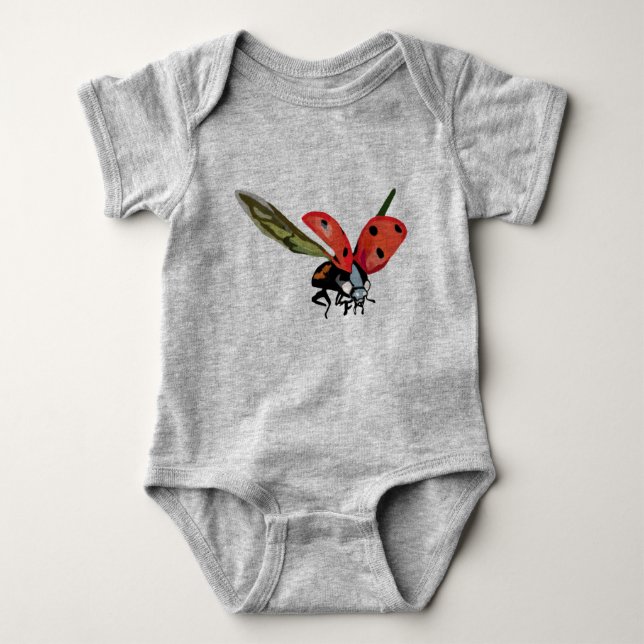 Lady bug Bug Flight  Jersey Bodysuit (Front)
