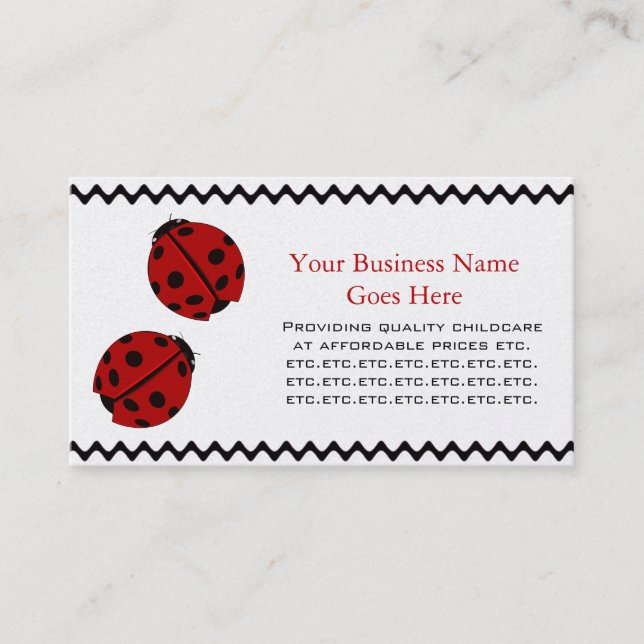 Lady Bug Business Card (Front)