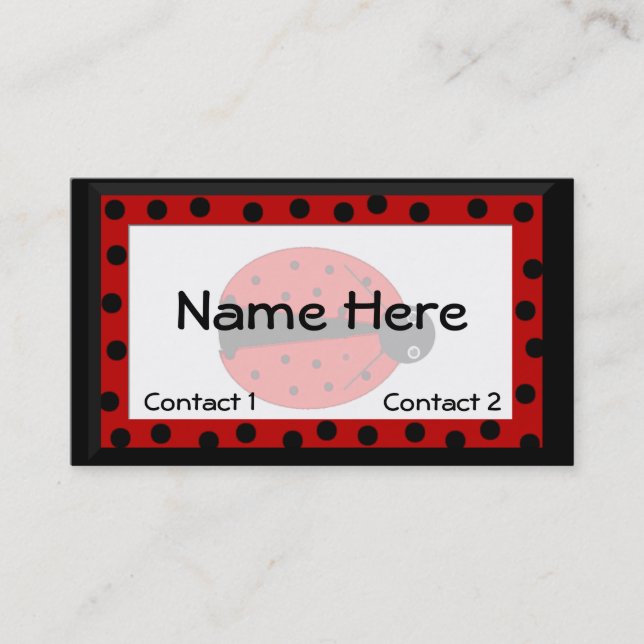 Lady Bug calling Card (Front)