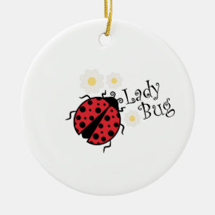 Lady Bug Ceramic Tree Decoration