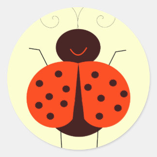 Lady Bug Classic Round Sticker