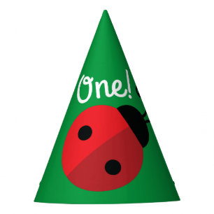 Lady Bug Cute 1st Birthday Party Hat