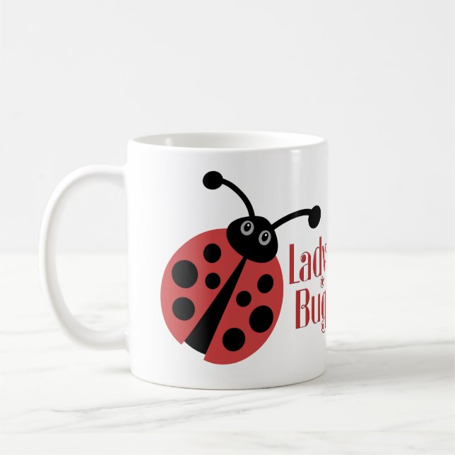 Lady Bug Cute Animal Print Coffee Mug (Left)