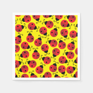 Lady Bug Cute Kids Birthday Party Napkin