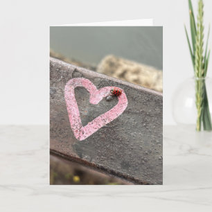 Lady Bug Heart Card