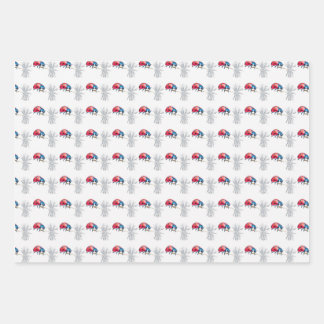 Lady bug/ heart wrapping paper bundle