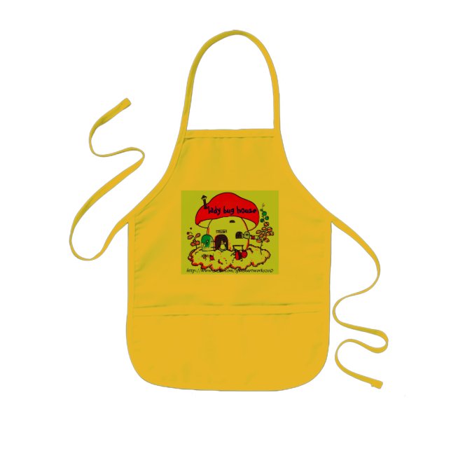 "LADY BUG HOUSE" KIDS APRON (Front)