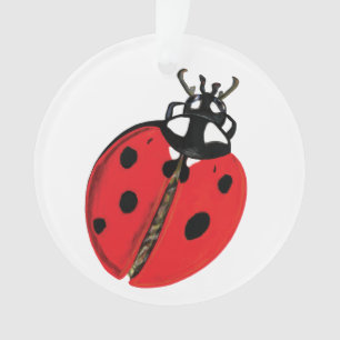 Lady Bug Illustration Ornament