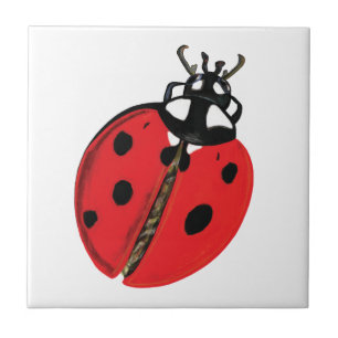 Lady Bug Illustration Tile