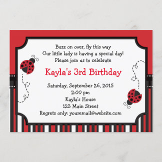 Lady Bug Invitation