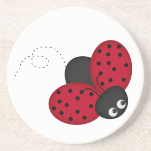 lady bug luck coasters
