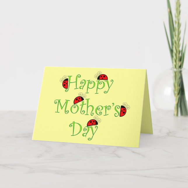 Lady Bug Mother's Day Card (Front)