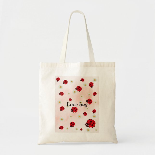 lady bug party love bug tote bag (Front)