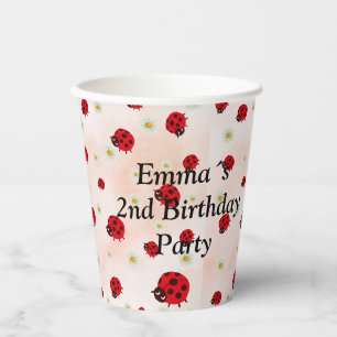 Lady bug party photo paper cups