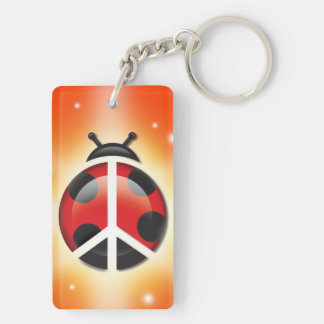 Lady Bug Peace Double-Sided keychain