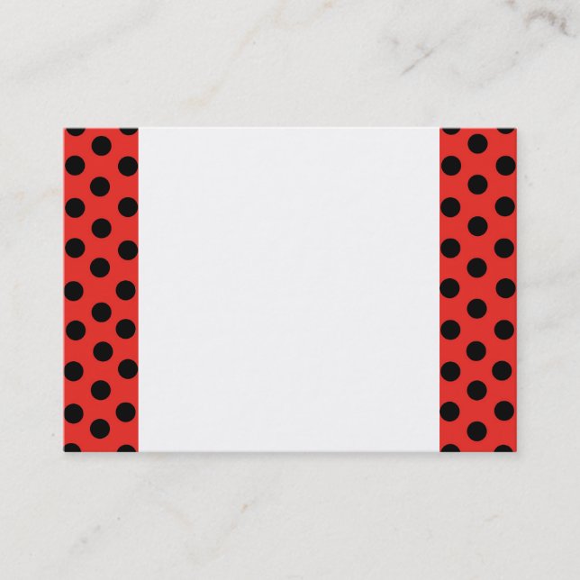 Lady Bug Polka Dots Business Card (Front)