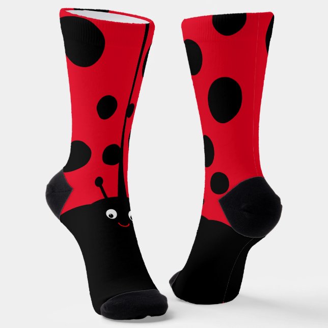 Lady Bug Socks (Angled)