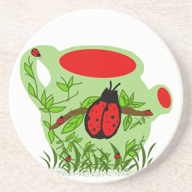 Lady bug tea pot coaster (Front)