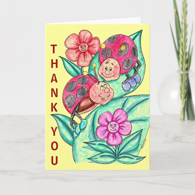 Lady Bug Thank You Card (Front)