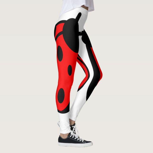 Lady Bug White Leggings (Right)