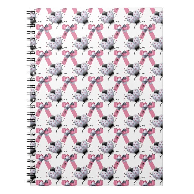 Lady Bugs and Bows Spiral Notebook (Front)