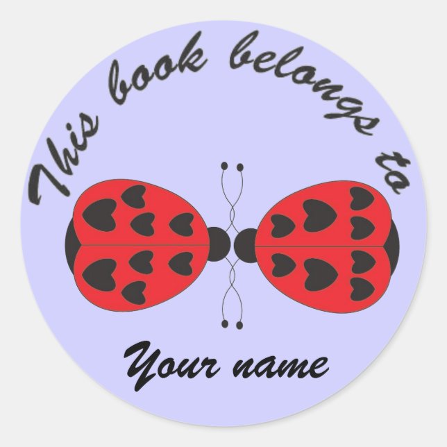 lady bugs, book labels (Front)