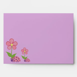 Lady Bugs & Cupcakes Pink Envelopes