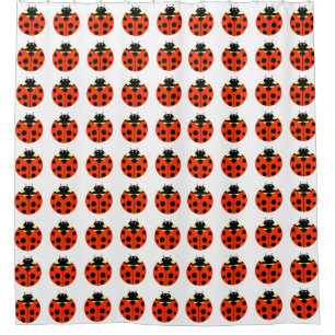 Lady bugs pattern shower curtain