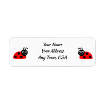 Lady Bugs Return Address Labels