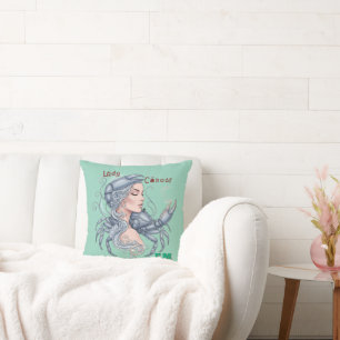 Lady Cancer Cojín - Zodiacal Magic for Your Home Cushion