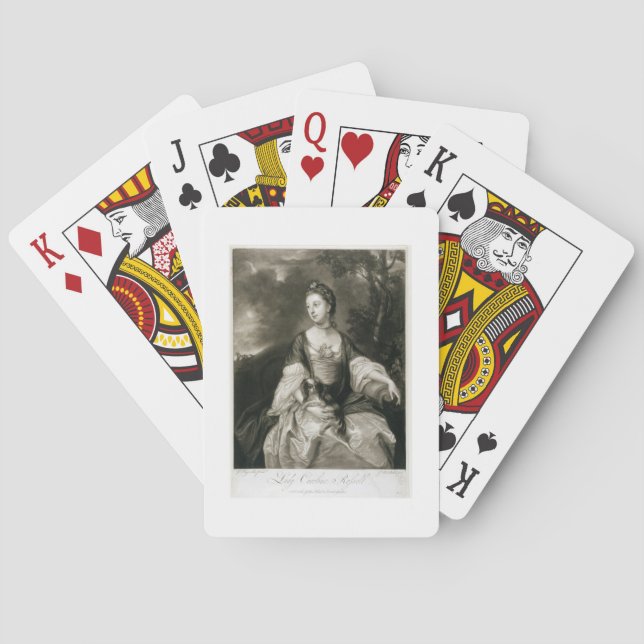 Lady Caroline Russell, engraved by James McArdell Playing Cards (Back)