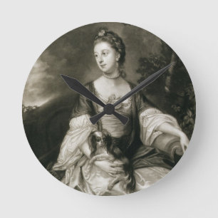 Lady Caroline Russell, engraved by James McArdell Round Clock