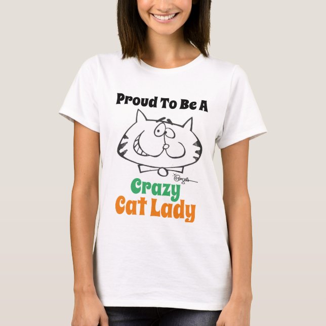 Lady Cat Lover T-Shirt (Front)