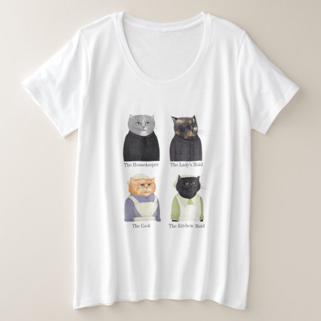 LADY CATS Women's Plus Size T-Shirt  (Design Front)