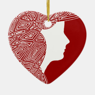 Lady Ceramic Tree Decoration