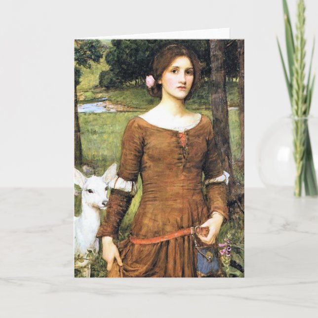 Lady Clare with a Fawn Card (Front)