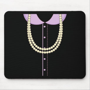 Lady Costume 100 Days Of School Pearls Grandma Hal Mouse Pad