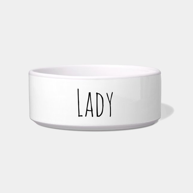 Lady & Dex Exclusive Personalised Dog Bowl - M (Front)