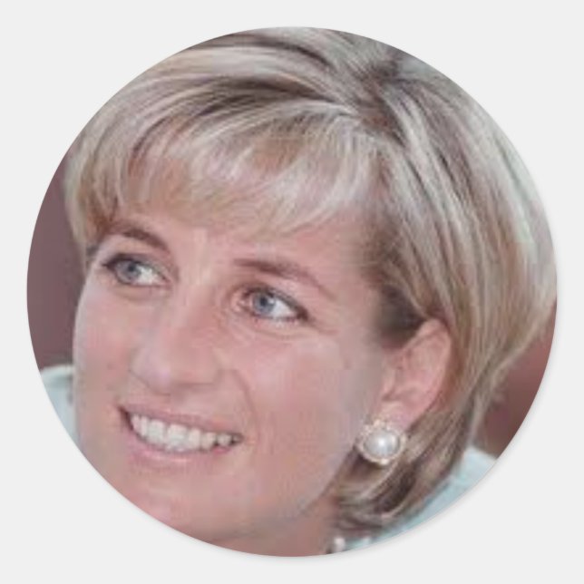 Lady Diana Classic Round Sticker (Front)