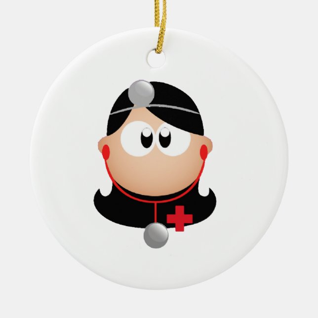 Lady Doctor Ceramic Tree Decoration (Front)