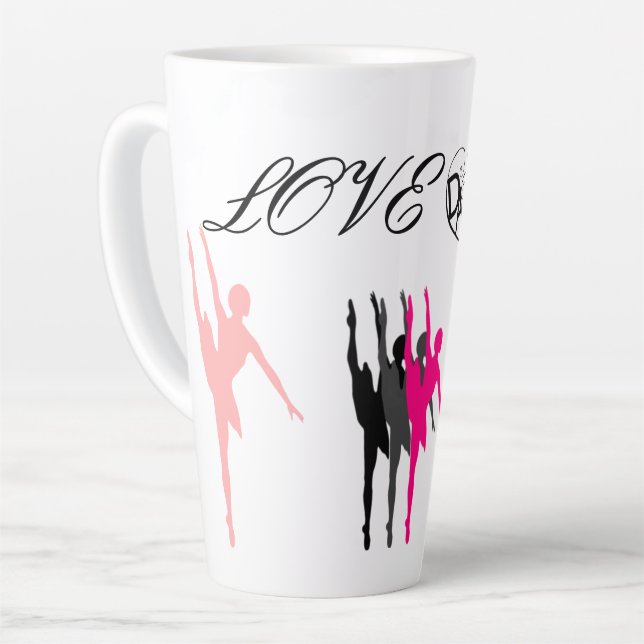 Lady Elegance Collection Latte Mug (Left Angle)