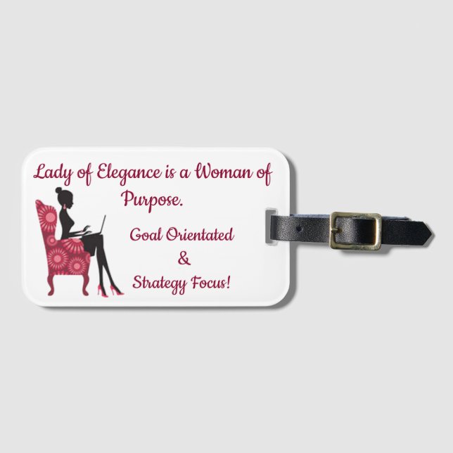 Lady Elegance Collection Luggage Bag Tag (Front Horizontal)