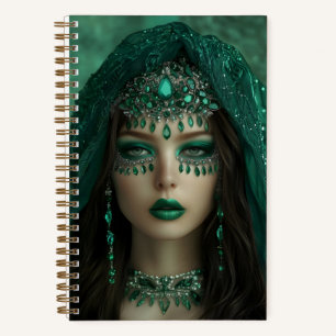 Lady Emerald 5.5" x 8.5" Spiral Notebook