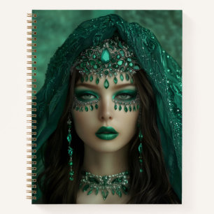 Lady Emerald Spiral Notebook