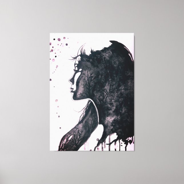 Lady Emotion Canvas Print (Front)