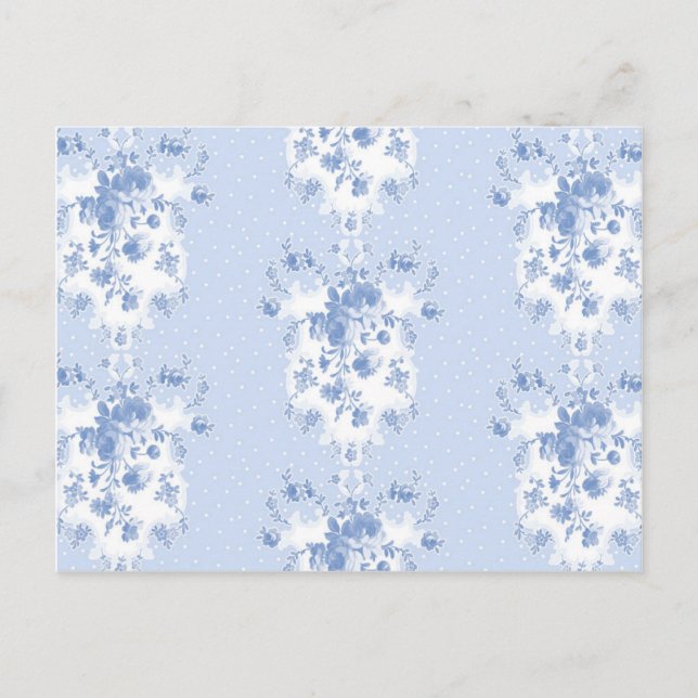 Lady Enid Postcards in blueberry blue (Front)