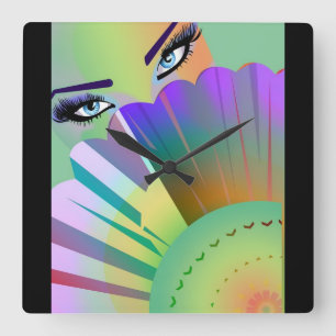 Lady Fan Clock